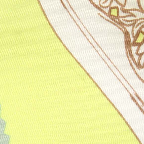 HERMES Authentic Yellow Silk Scarf - Picture 9 of 13